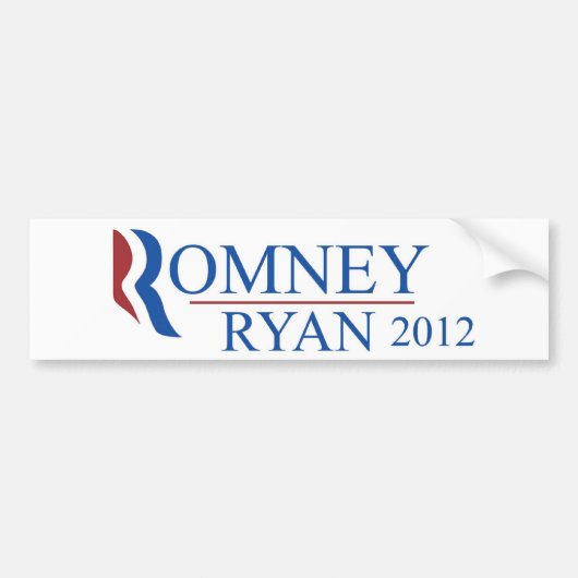 Romney Ryan 2012 Bumpersticker (Voorkant)