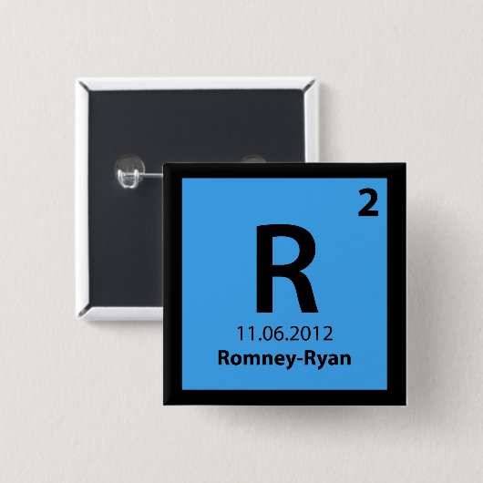 Romney Ryan 2012 Elemental Campaign Button (Voorkant /achterkant)