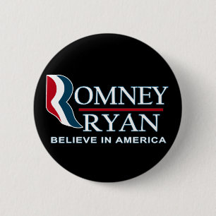 Romney/Ryan 2012 - Geloof in Amerika Ronde Button 5,7 Cm