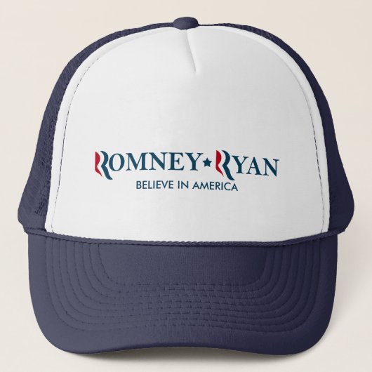 Romney/Ryan 2012 - Geloof in Amerika Trucker Pet (Voorkant)
