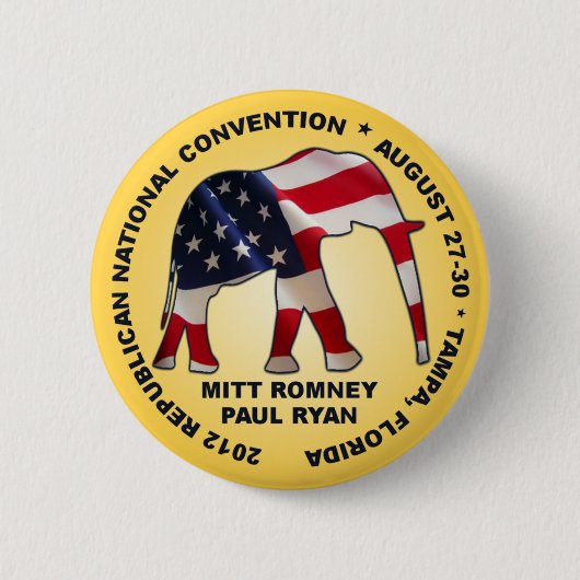 Romney Ryan 2012 GOP Convention 2012 Ronde Button 5,7 Cm (Voorkant)