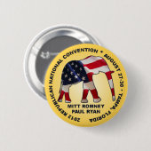 Romney Ryan 2012 GOP Convention 2012 Ronde Button 5,7 Cm (Voorkant /achterkant)