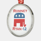 ROMNEY RYAN 2012 GOP METALEN ORNAMENT (Links)