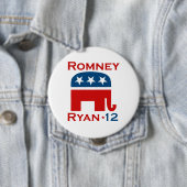 ROMNEY RYAN 2012 GOP RONDE BUTTON 4,0 CM (In situ)