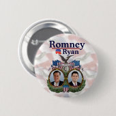 Romney Ryan 2012 Jugate Ronde Button 5,7 Cm (Voorkant /achterkant)