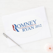 Romney Ryan 2012 ovale Sticker (Envelop)