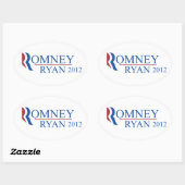 Romney Ryan 2012 ovale Sticker (Vel)