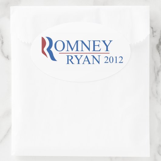 Romney Ryan 2012 ovale Sticker (Tas)