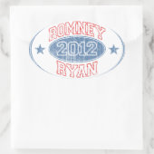 Romney Ryan 2012 Ovale Sticker (Tas)