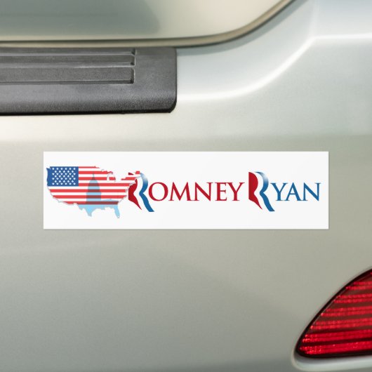 ROMNEY RYAN 2012 -.png Bumpersticker (Op auto)