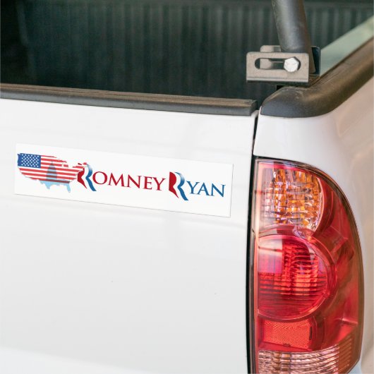 ROMNEY RYAN 2012 -.png Bumpersticker (Op Truck)