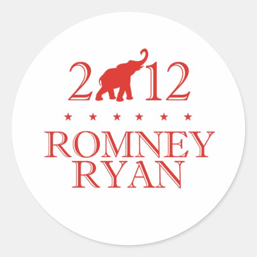ROMNEY RYAN 2012 REPUBLICAN.png Ronde Sticker (Voorkant)