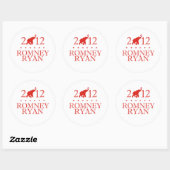 ROMNEY RYAN 2012 REPUBLICAN.png Ronde Sticker (Vel)