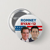 Romney Ryan 2012 Ronde Button 5,7 Cm (Voorkant /achterkant)