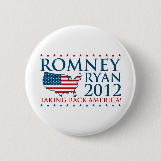 Romney Ryan 2012 Ronde Button 5,7 Cm (Voorkant)