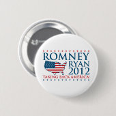 Romney Ryan 2012 Ronde Button 5,7 Cm (Voorkant /achterkant)