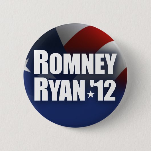 Romney Ryan 2012 Ronde Button 5,7 Cm (Voorkant)