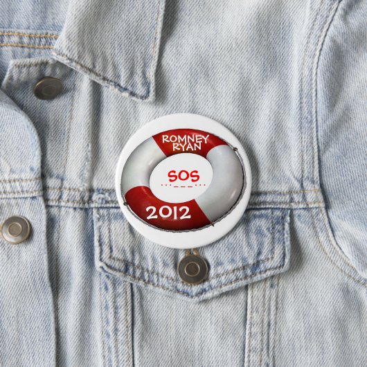 Romney Ryan 2012 SOS Lifesaver Button (In situ)