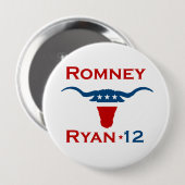ROMNEY RYAN 2012 STEER.png Ronde Button 4,0 Cm (Voorkant /achterkant)