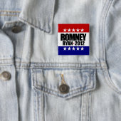 Romney Ryan 2012 Vierkante Button 5,1 Cm (In situ)