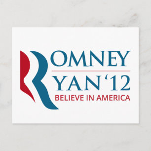 Romney / Ryan 2012 voor het Amerikaanse President  Briefkaart