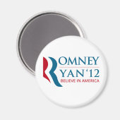 Romney / Ryan 2012 voor het Amerikaanse President  Magneet (Voorkant / Achterkant)