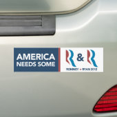 Romney Ryan America heeft wat R en R nodig Bumpersticker (Op auto)