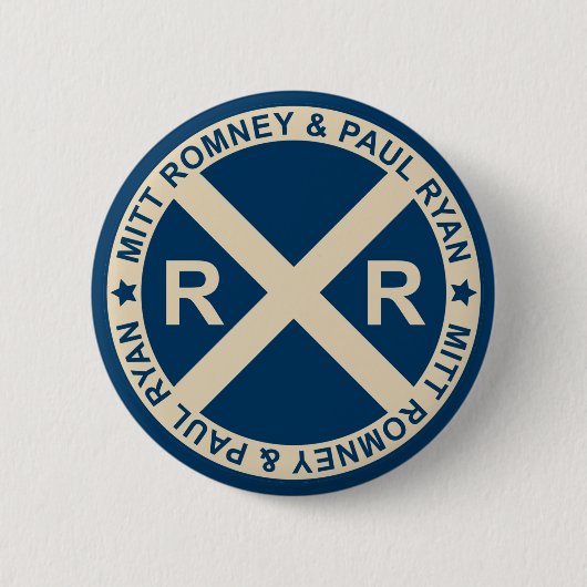 Romney Ryan American Crossroad Button (Voorkant)