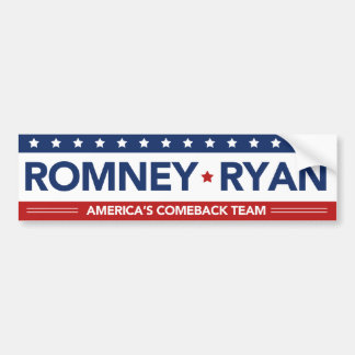 Romney Ryan Americas Comeback Team Bumpersticker