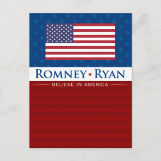 Romney & Ryan Believe in Amerika Briefkaart