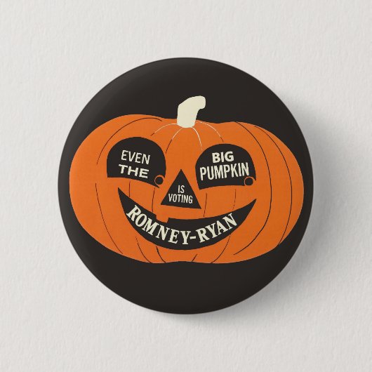 Romney - Ryan Big Pumpkin Ronde Button 5,7 Cm (Voorkant)