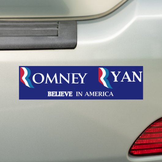 Romney Ryan Bumpersticker (Op auto)