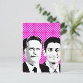 ROMNEY RYAN BUST.png Briefkaart (Staand voorkant)