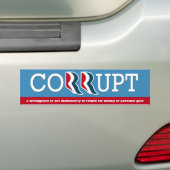 Romney & Ryan - Corrupt Bumpersticker (Op auto)