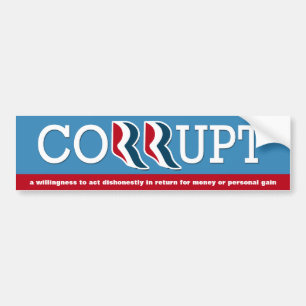 Romney & Ryan - Corrupt Bumpersticker