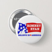 Romney Ryan Eagle Flag Ronde Button 5,7 Cm (Voorkant /achterkant)