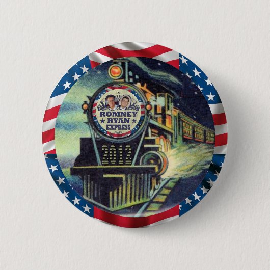 Romney Ryan Express 2012 Ronde Button 5,7 Cm (Voorkant)