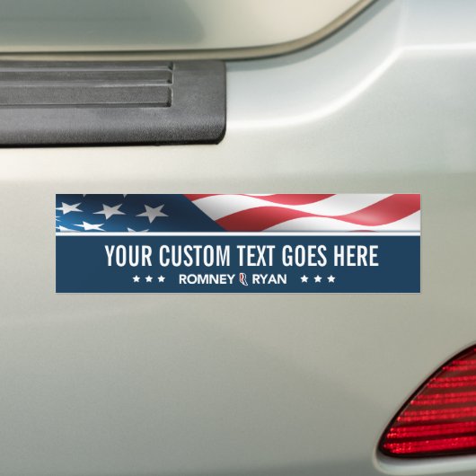 Romney Ryan Flag Bumpersticker (Op auto)