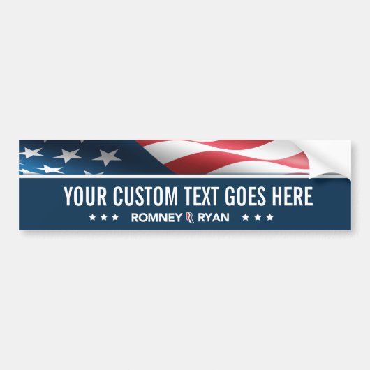  Romney Ryan Flag Bumpersticker (Voorkant)