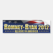 Romney - Ryan - Geloof in Amerika Bumpersticker (Voorkant)