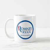 Romney Ryan gelooft in de Amerikaanse ronde blauwe Koffiemok (Links)