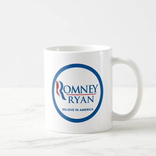 Romney Ryan gelooft in de Amerikaanse ronde blauwe Koffiemok (Rechts)