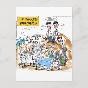 Romney/Ryan Health Care Funny Gifts & T - shirts Briefkaart