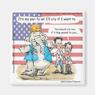 Romney & Ryan Het is mijn Feestje Grappige Cadeaus Magneet