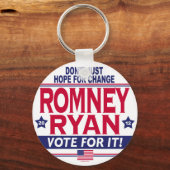 Romney Ryan Hope Change Sleutelhanger (Voorkant)
