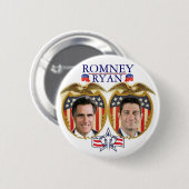 Romney Ryan Jugate Ronde Button 5,7 Cm (Voorkant /achterkant)