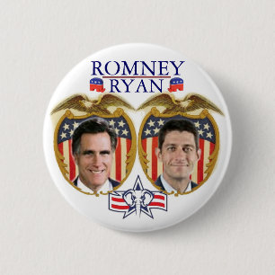 Romney Ryan Jugate Ronde Button 5,7 Cm