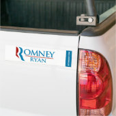 Romney Ryan Logo Bumpersticker White (Op Truck)