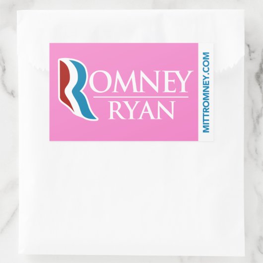 Romney Ryan Logo Sticker Pink (Tas)