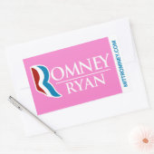 Romney Ryan Logo Sticker Pink (Envelop)